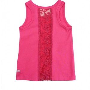 Lace back tank top